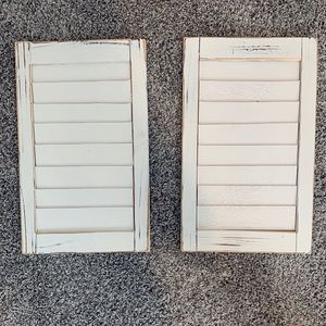 Two White Shutters Wall Decor